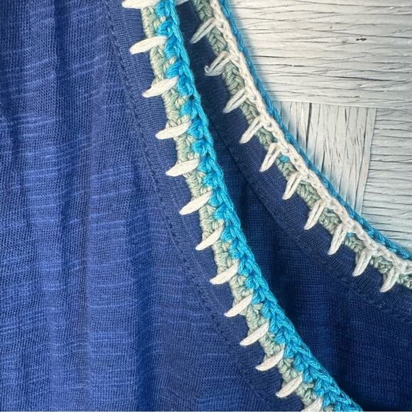 Lane Bryant Womens tank top crocheted neck line coastal layering piece plus size - Picture 6 of 12